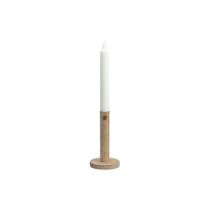 Kerzenhalter Holz Ernst Natur H: 15 cm – Landraumliebe