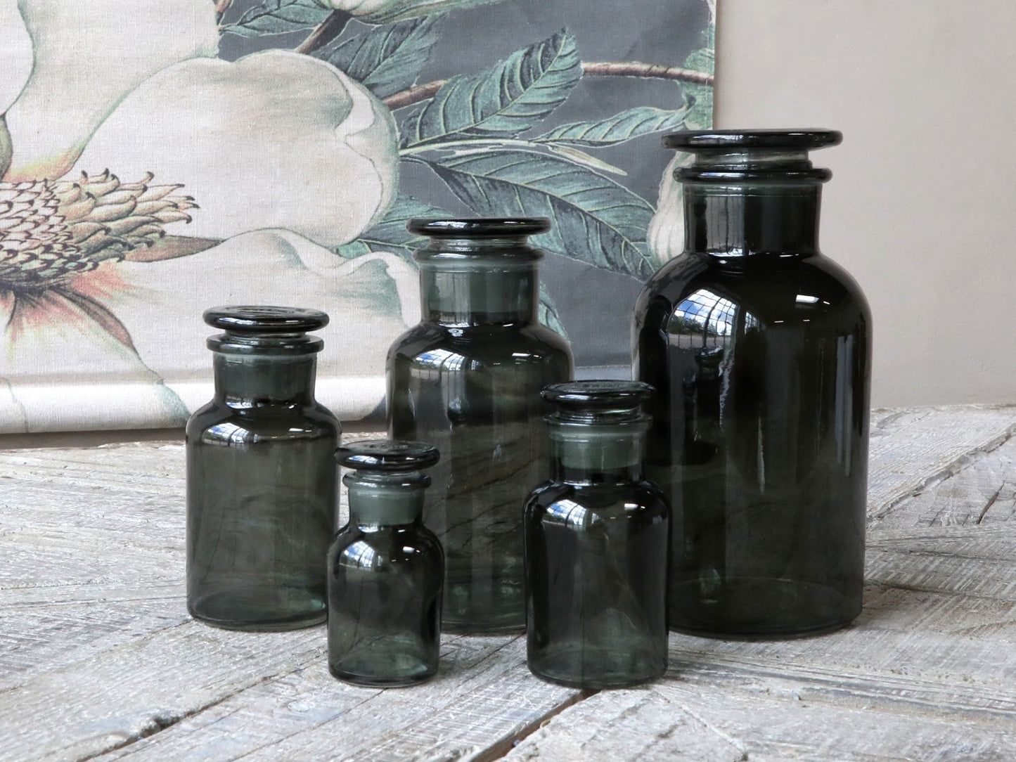 Apothekergläser 5er Satz grün
