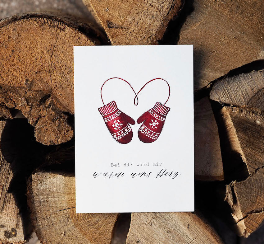 Postkarte „Warm ums Herz“