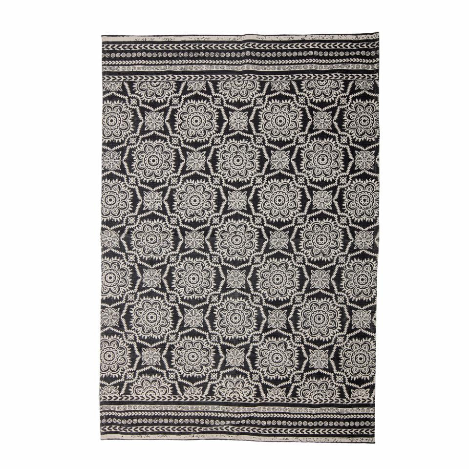 Aco Teppich schwarz Bloomingville