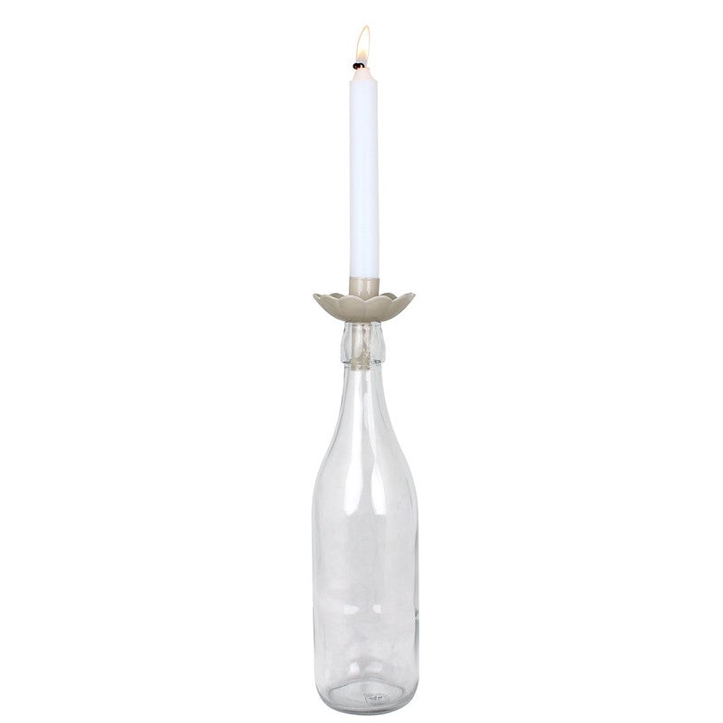 Kerzenhalter für Flaschen "Ingrid" beige