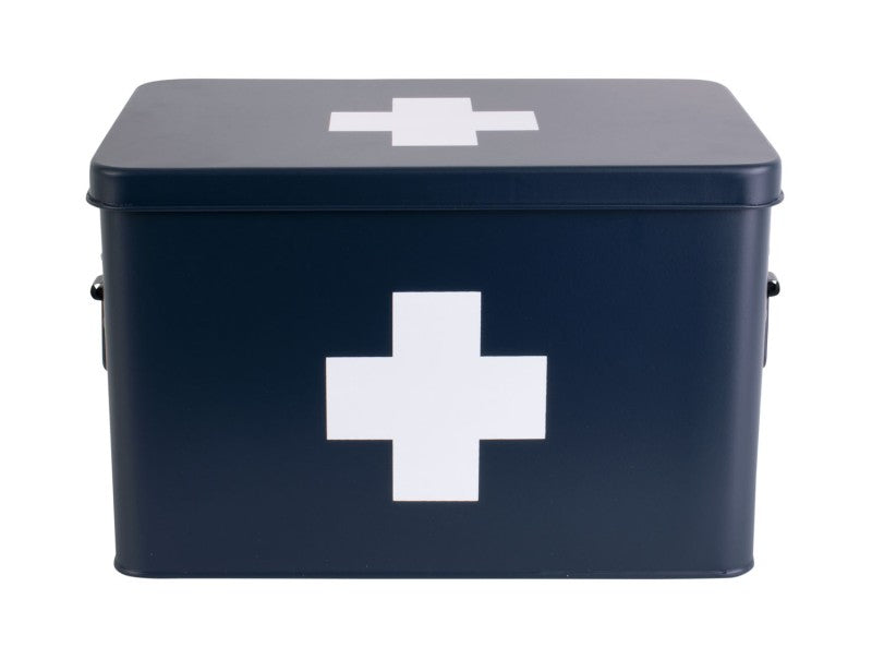 Medikamentenbox groß dunkelblau