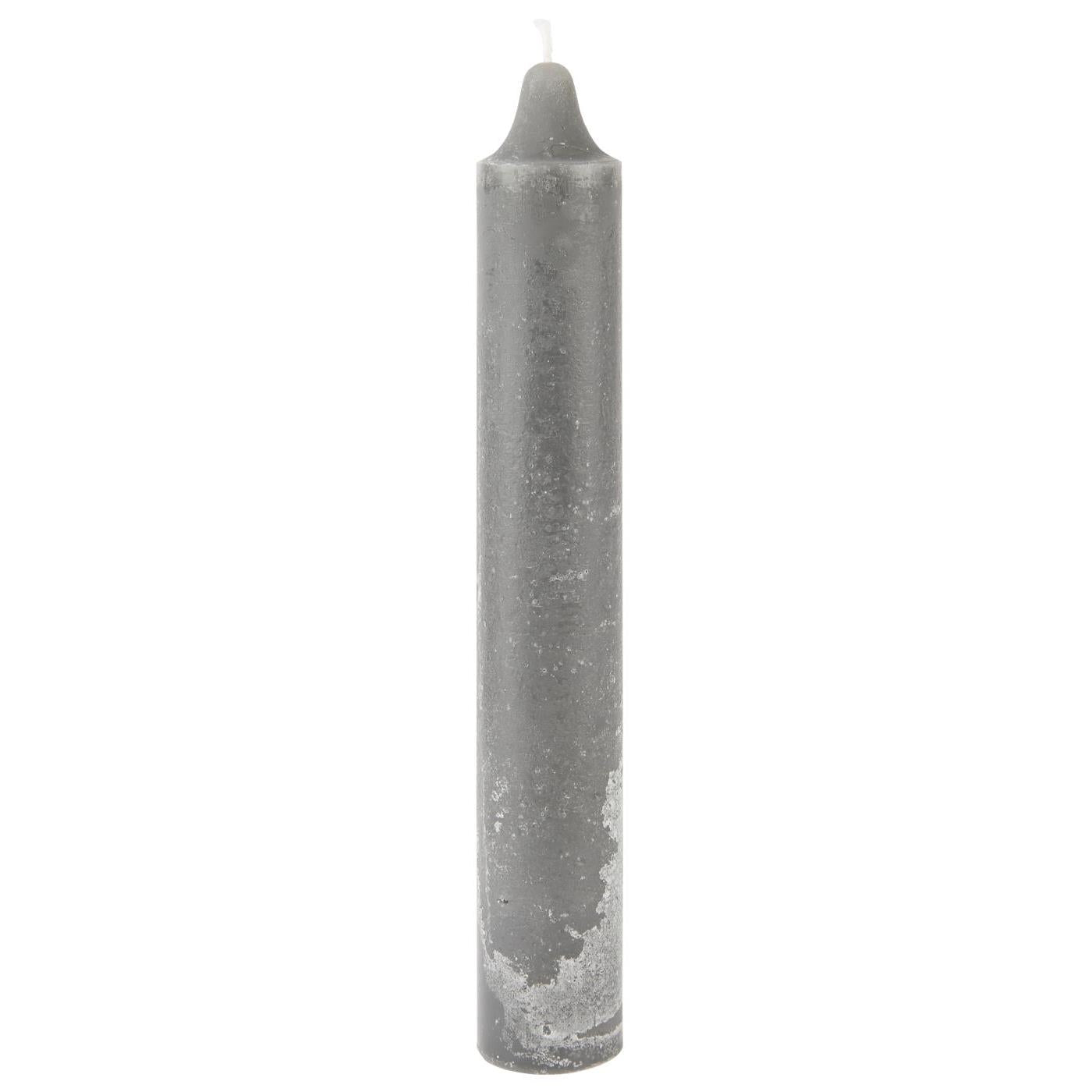 Rustikale Kerze D: 3,8 cm hellgrau