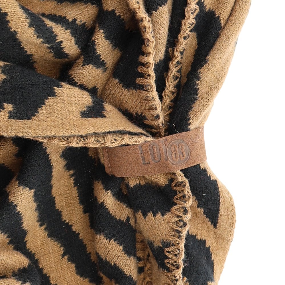 Lize Dreiecksschal taupe, schwarz Lot83
