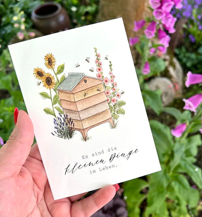 Postkarte „Bienenstock“