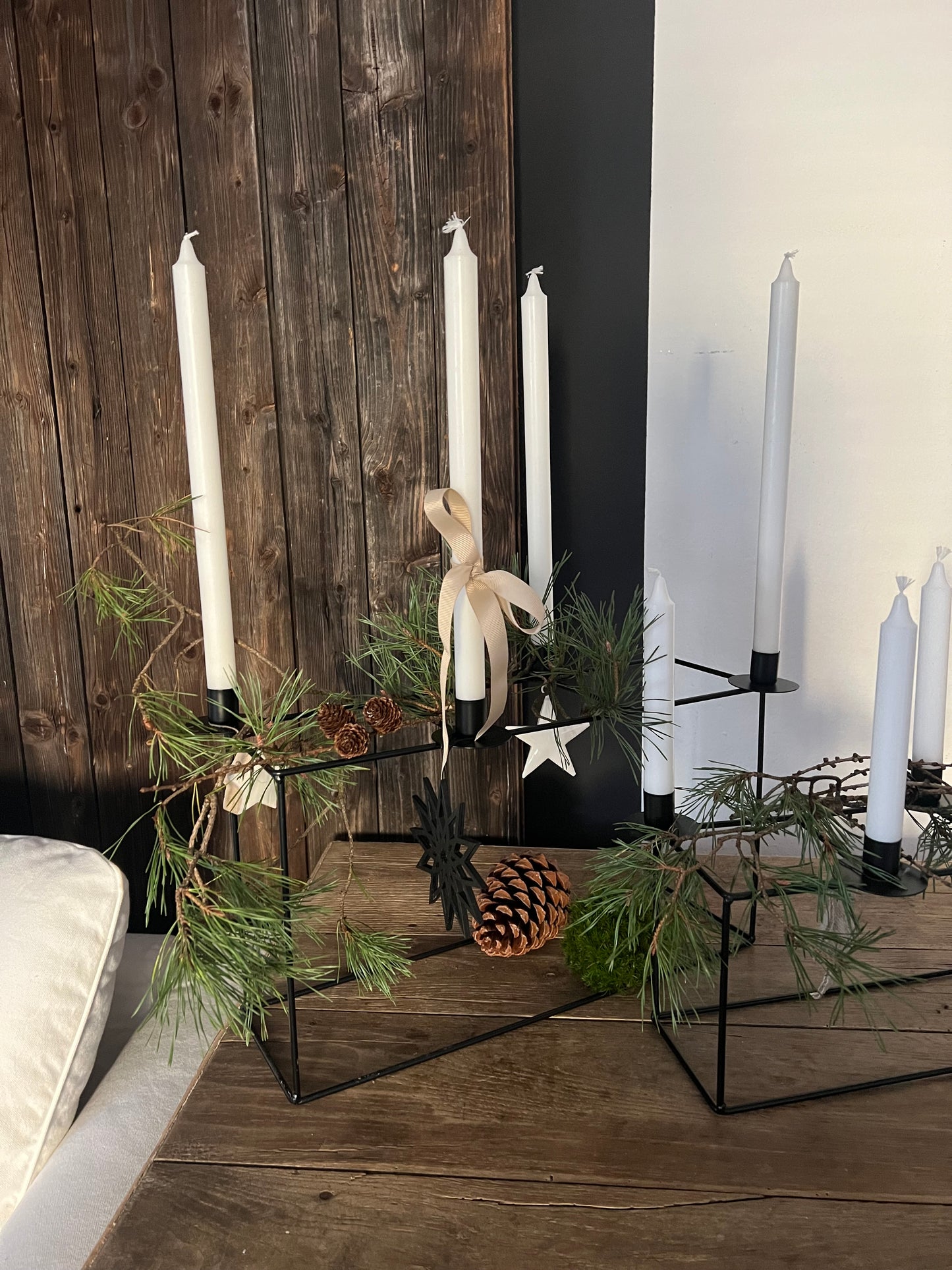 Adventskerzenständer schwarz groß