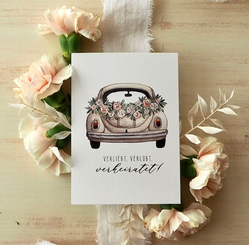 Postkarte „Hochzeit “