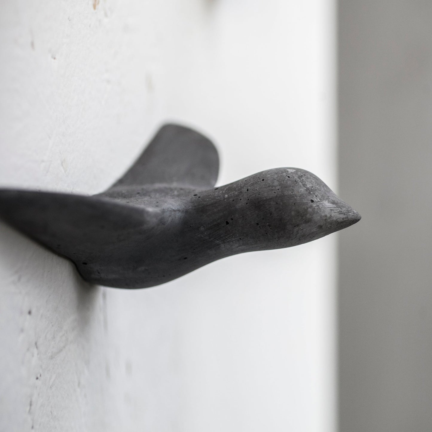 Wandhaken Vogel schwarz groß