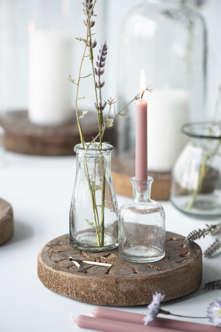 Apothekerglas klein für dünne Kerzen