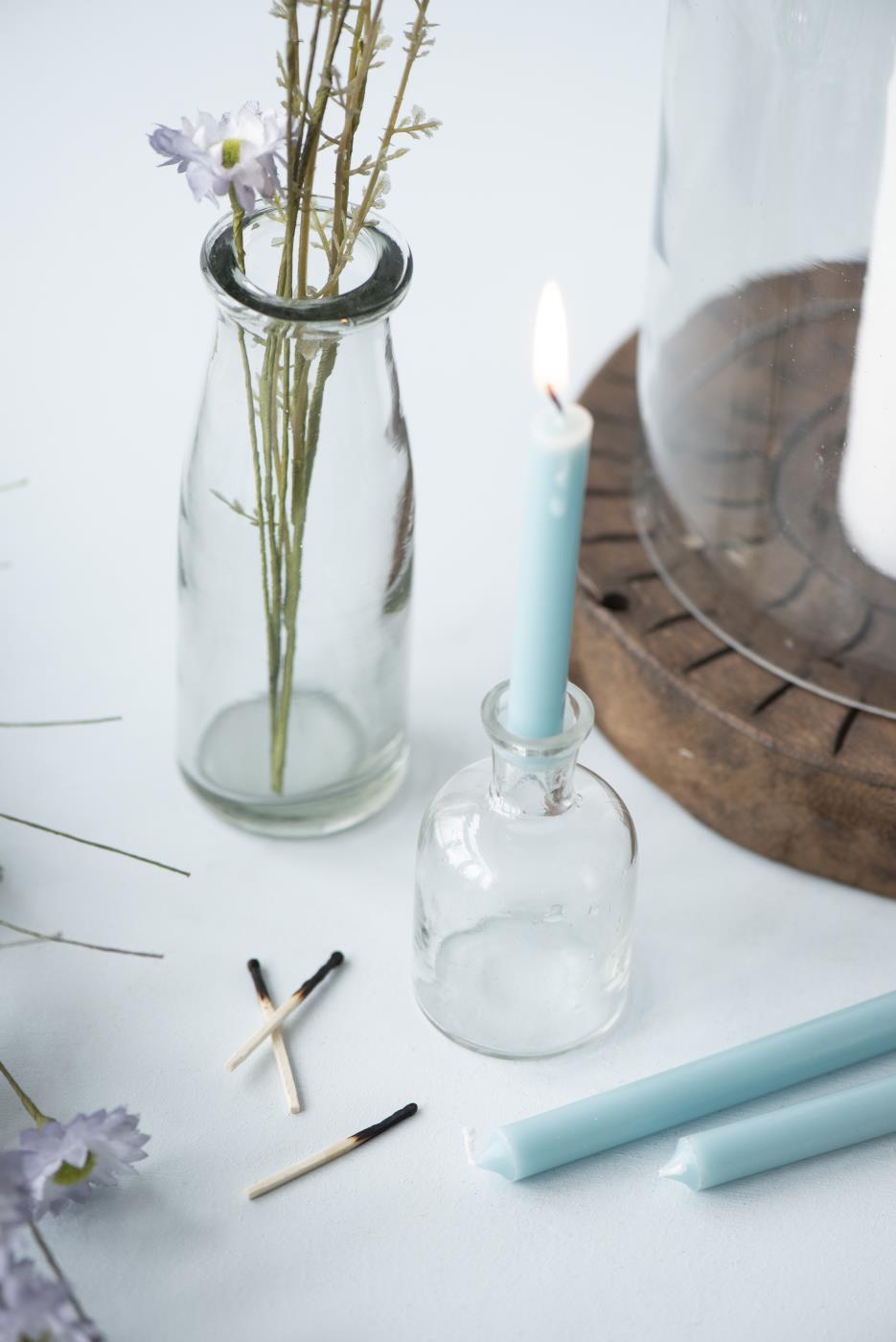 Apothekerglas klein für dünne Kerzen