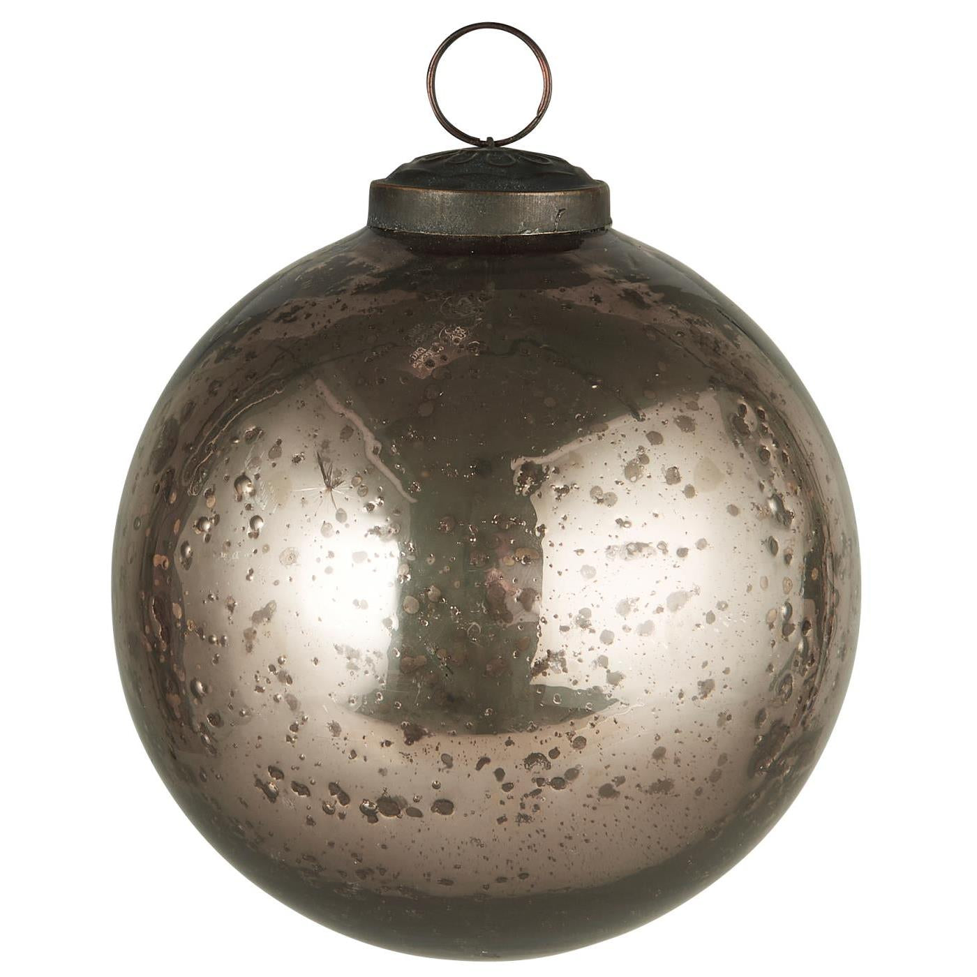 Weihnachtskugel Bauernsilber groß