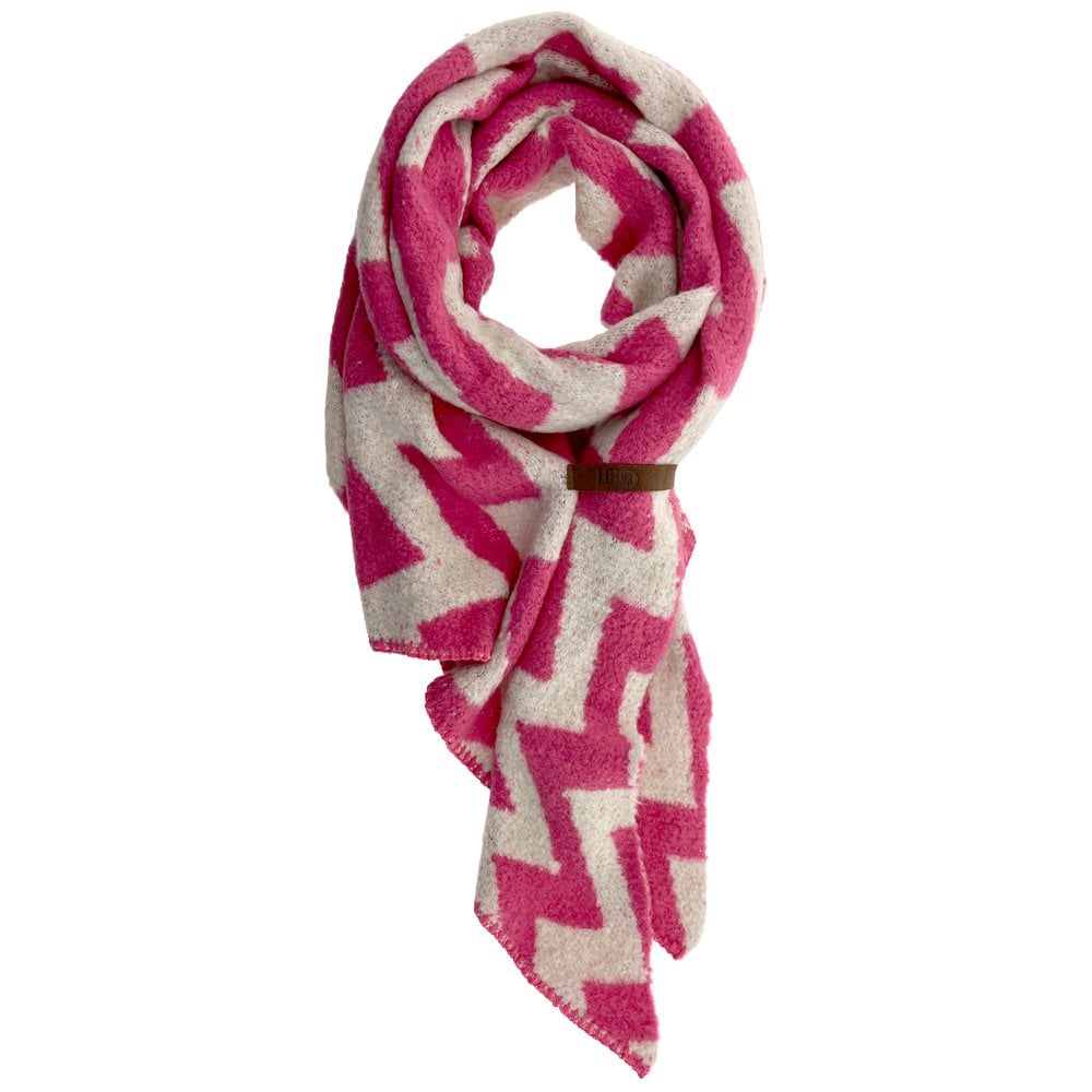 Schal Fem Zickzack pink/weiss Lot83
