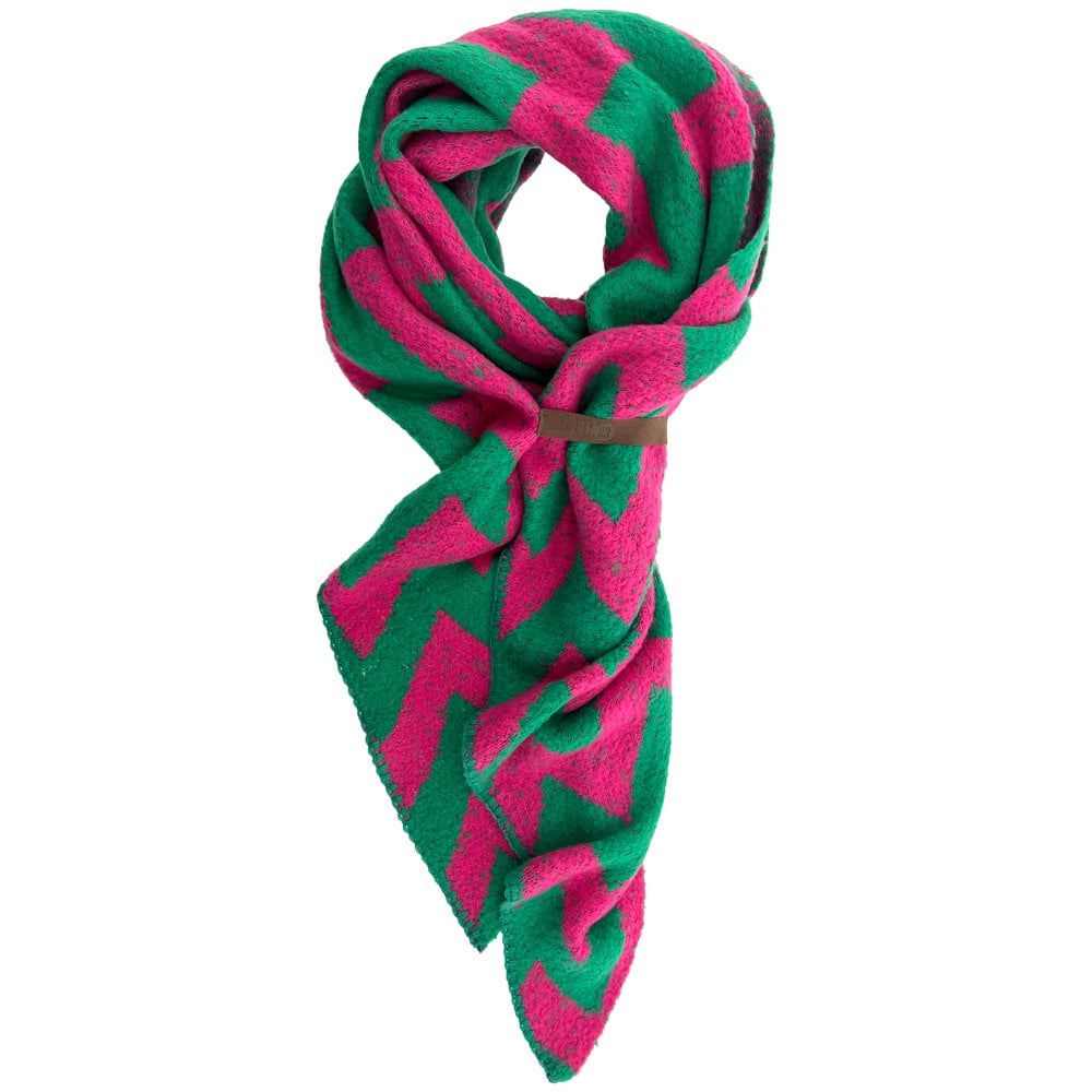 Schal Fem Zickzack pink/grün Lot83