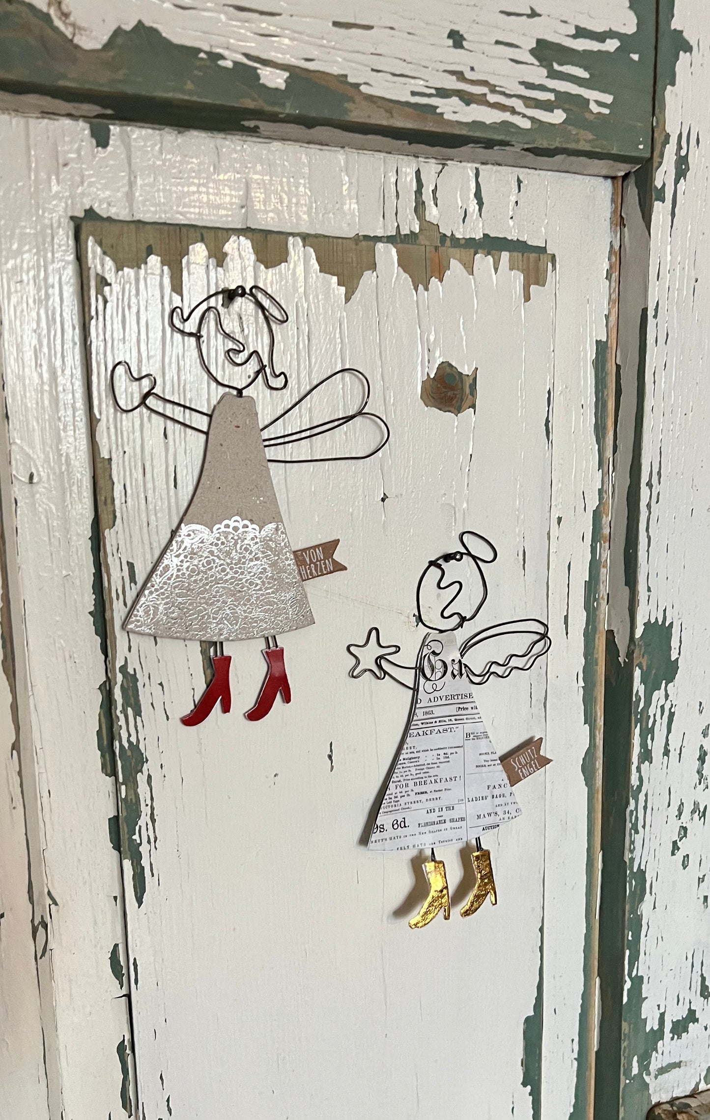Schutzengel „Good old Friends“ rote Stiefelchen