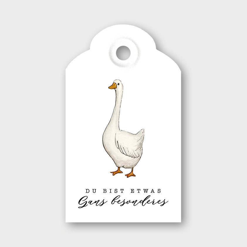 Geschenkanhänger „Gans besonders“