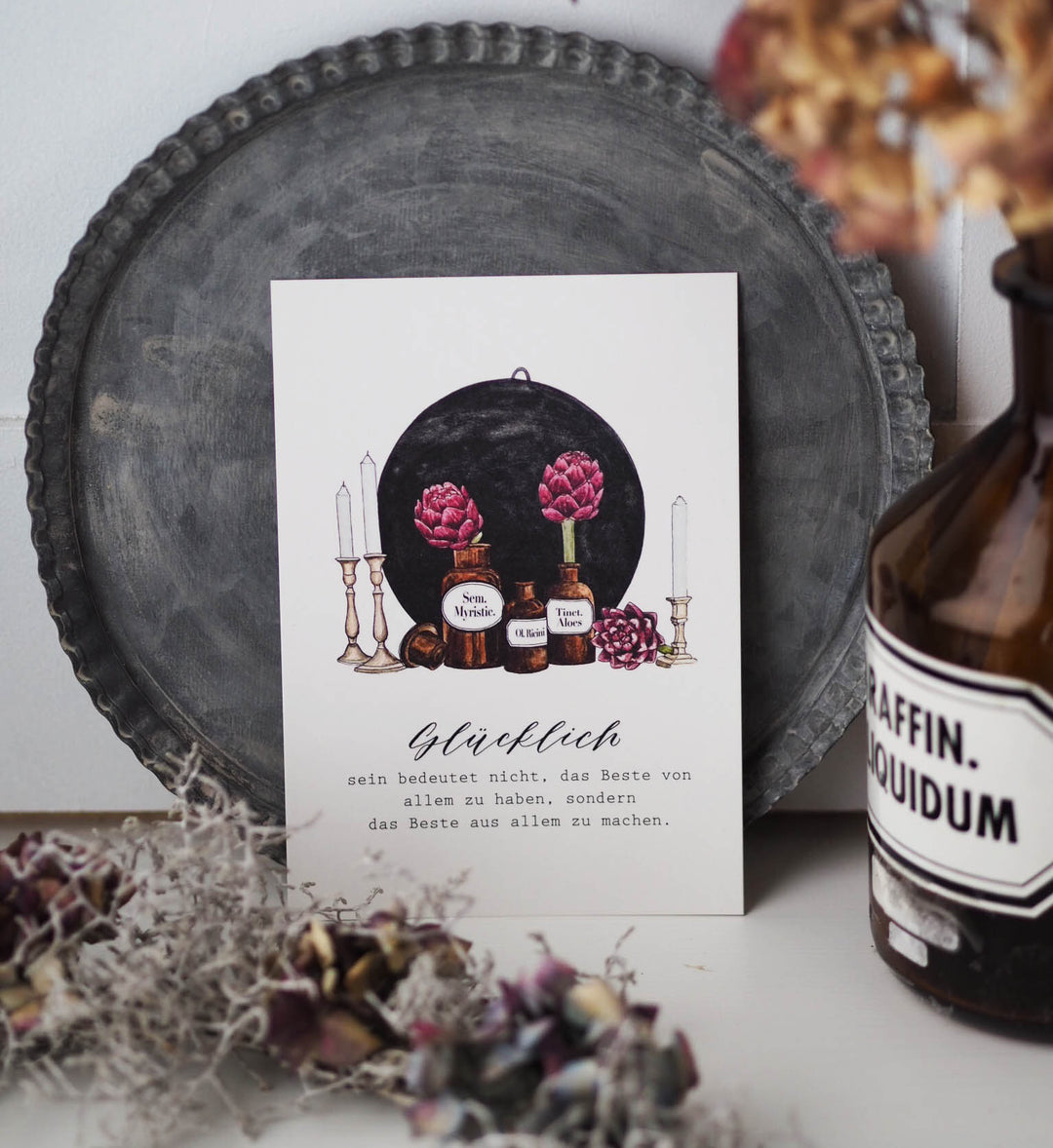 Postkarte „Apothekerglas“