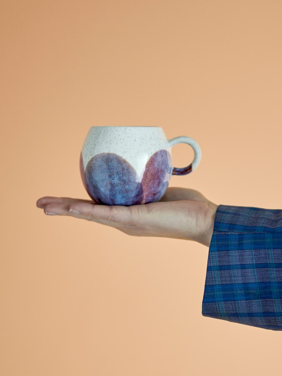 Tasse Paula violett/blau/weiss Bloomingville