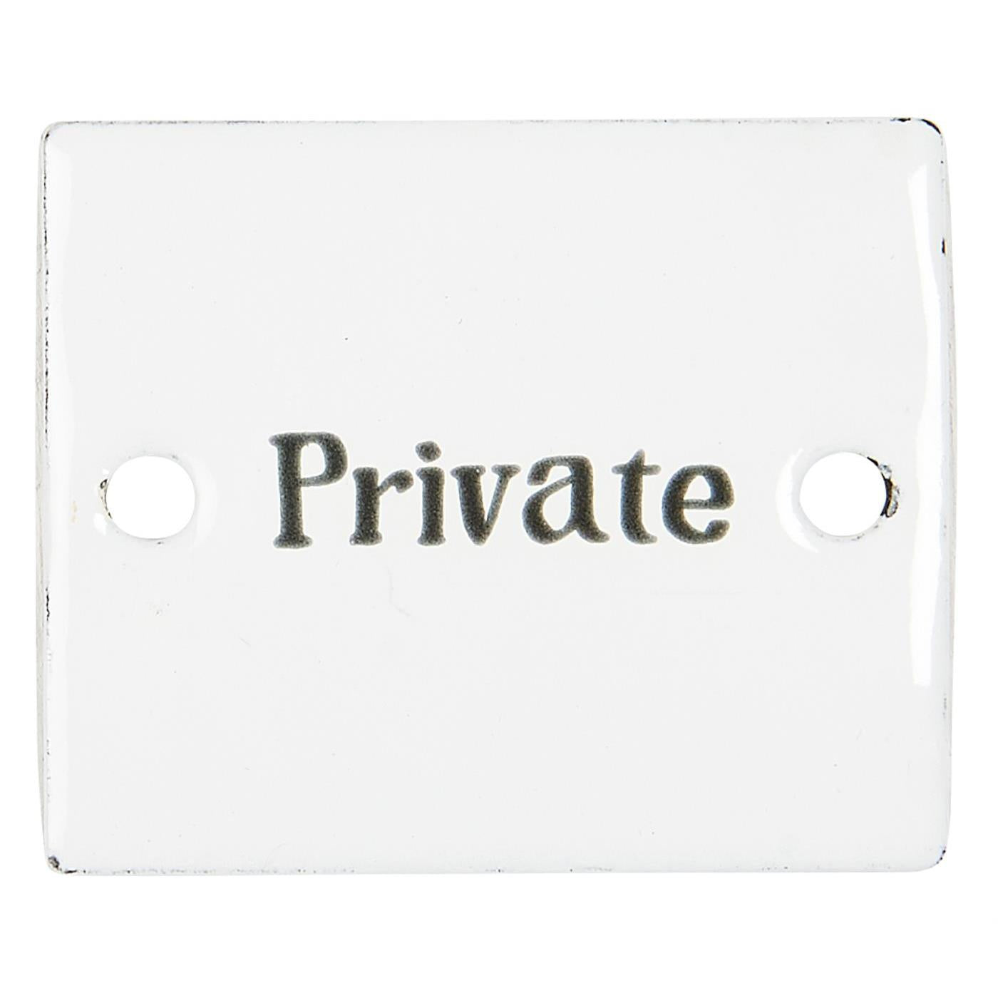Schild Emaille „Private“