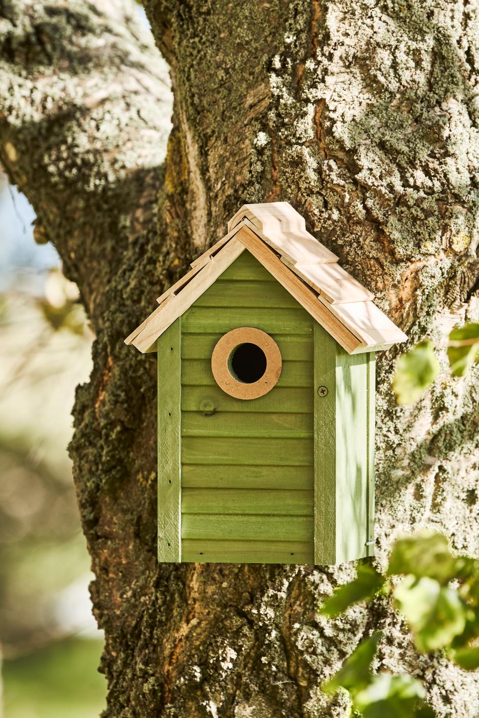 Vogelhäuschen grün/natur Ib Laursen