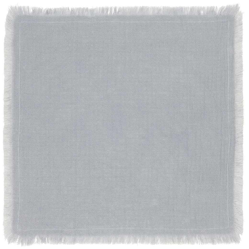 Serviette doppelt gewebt rauchblau Ib laursen