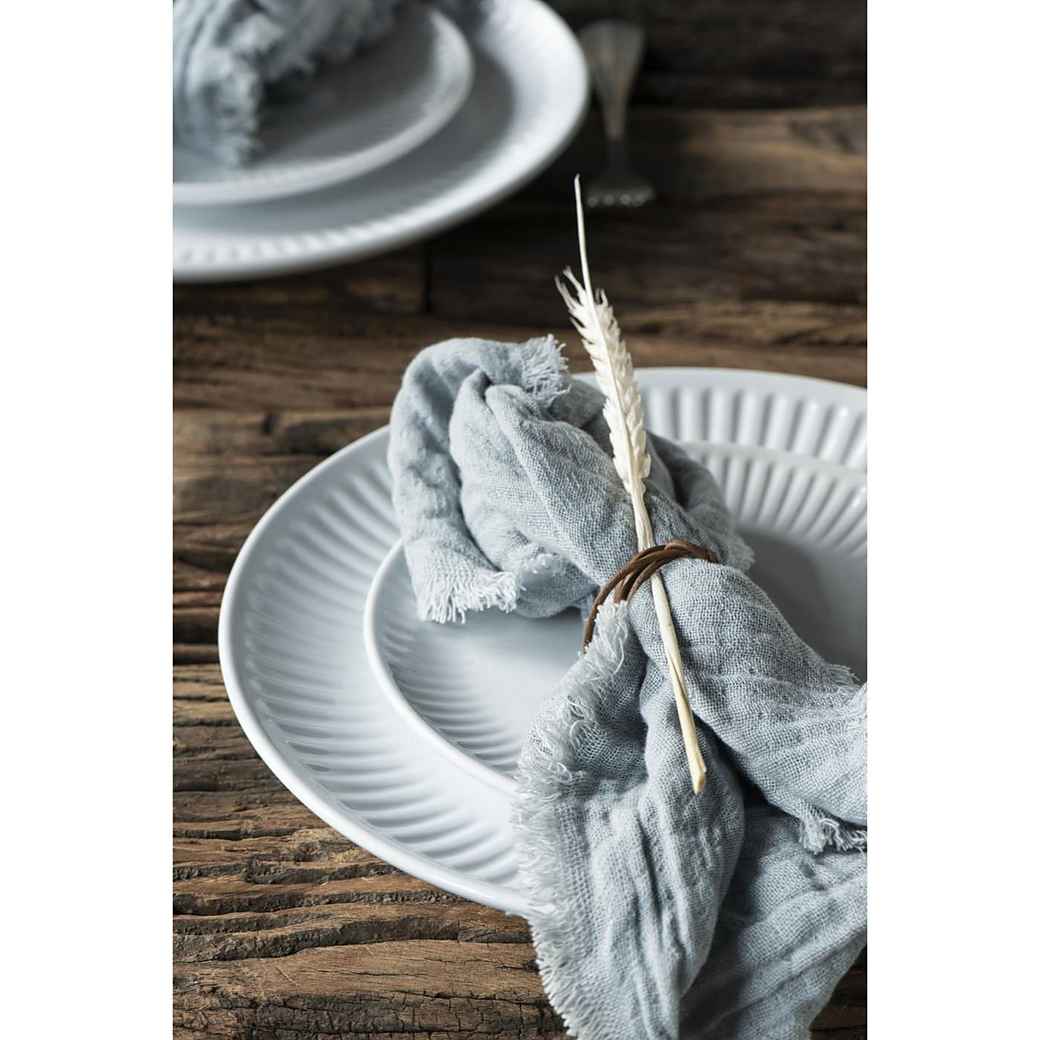 Serviette doppelt gewebt rauchblau Ib laursen