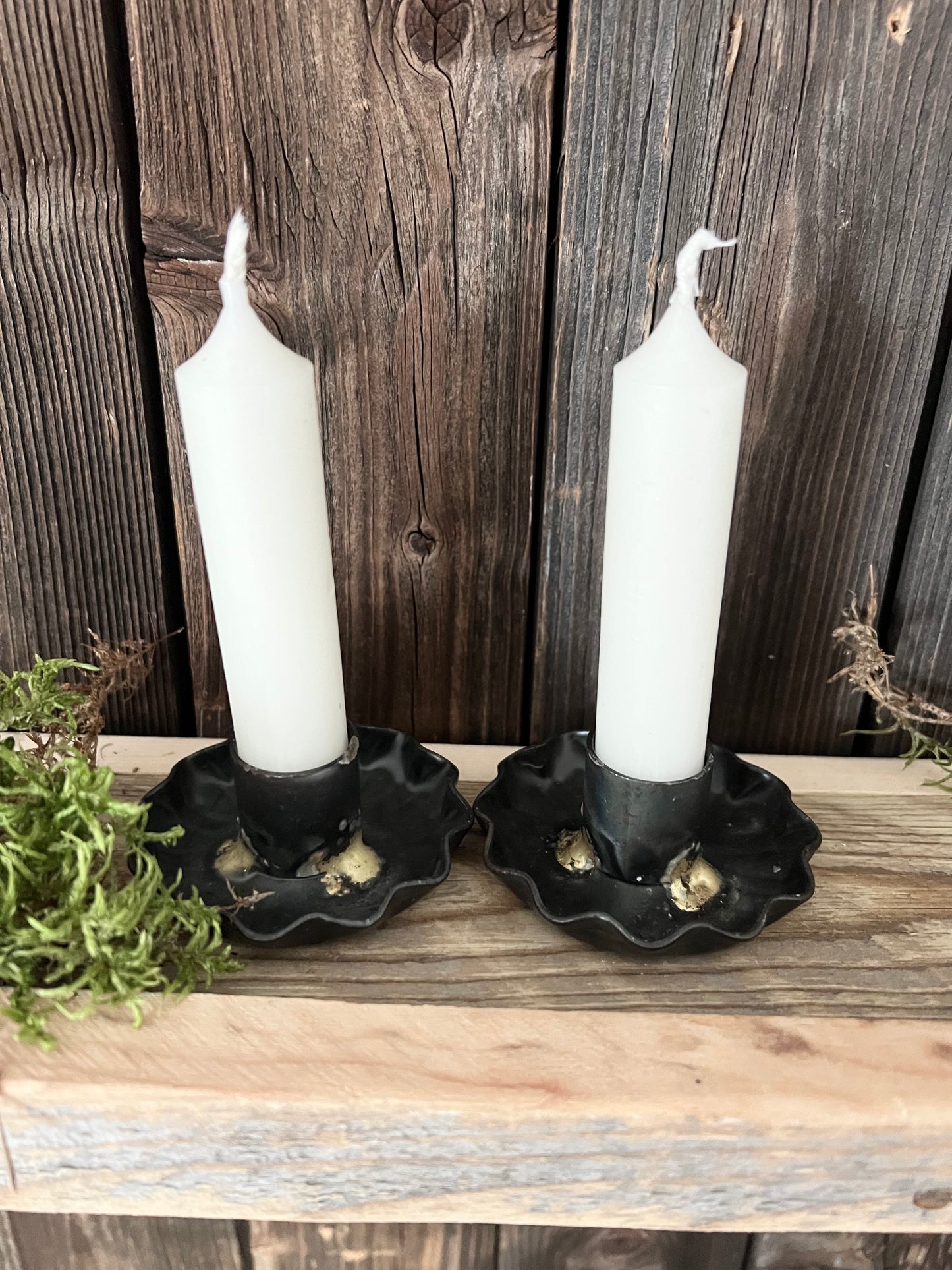 Kerzenhalter 2er Set rustikal