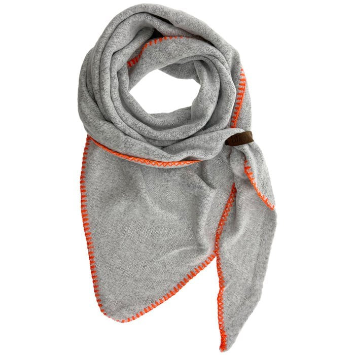 Dreiecksschal grau, neon