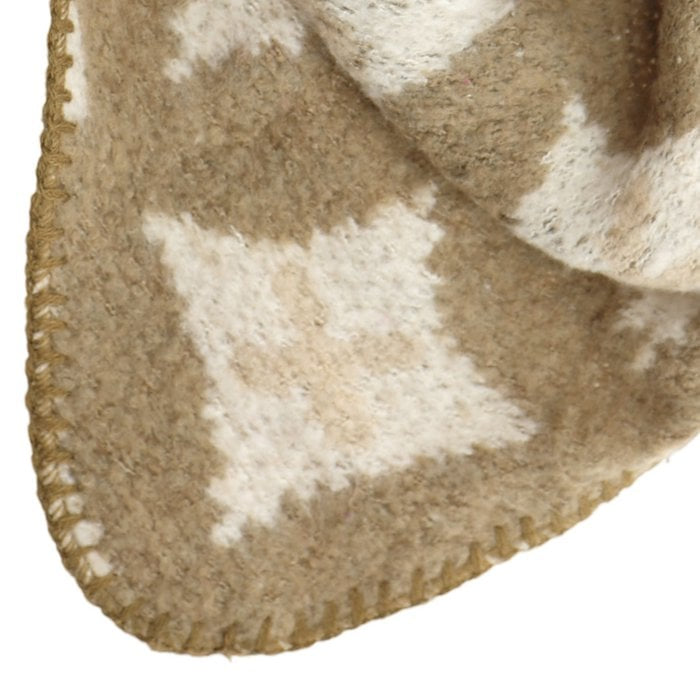 Dreiecksschal mit Rautenmuster, creme, beige