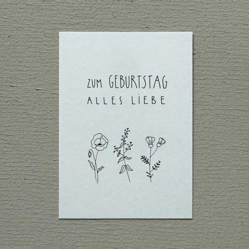 Postkarte „Zum Geburtstag“ Slowlay