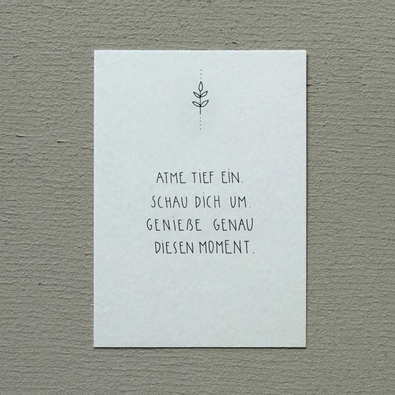 Postkarte „Atme tief ein…“ Slowlay