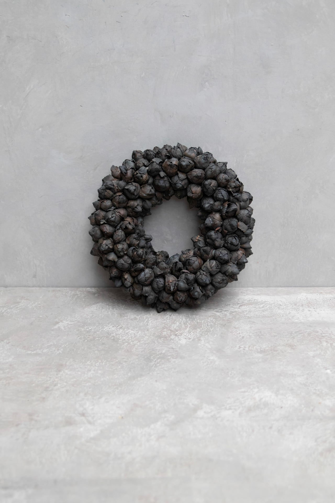 Kokosnuss-Fruchtkranz schwarz D: 30 cm
