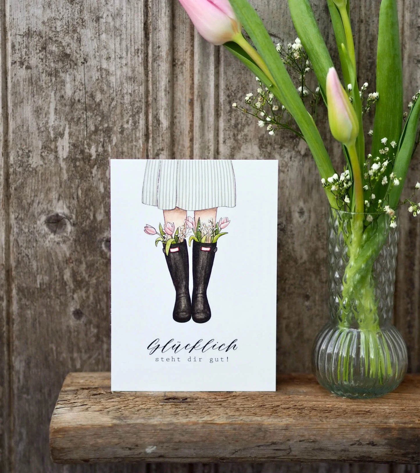 Postkarte "Gummistiefel"