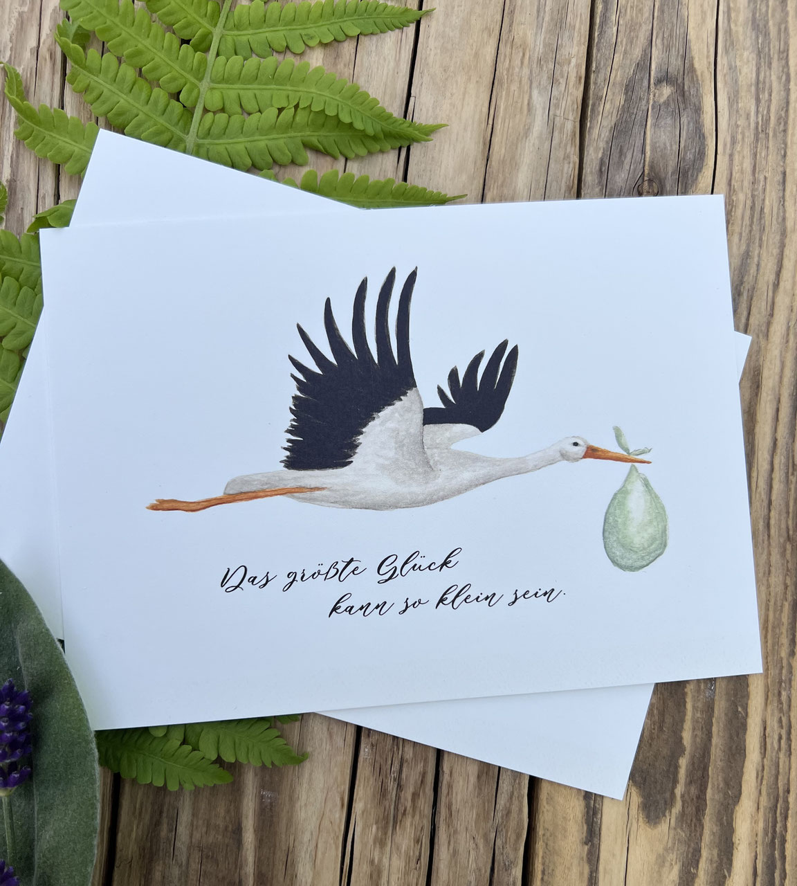 Postkarte „Klapperstorch“