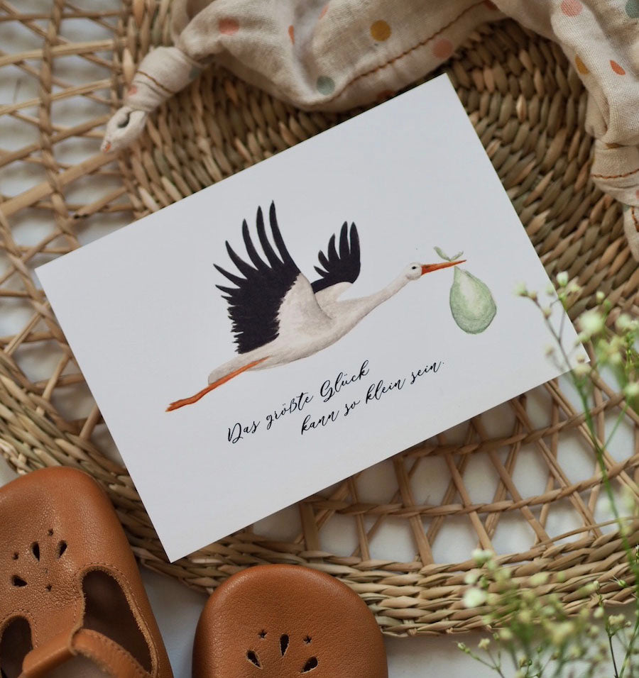 Postkarte „Klapperstorch“