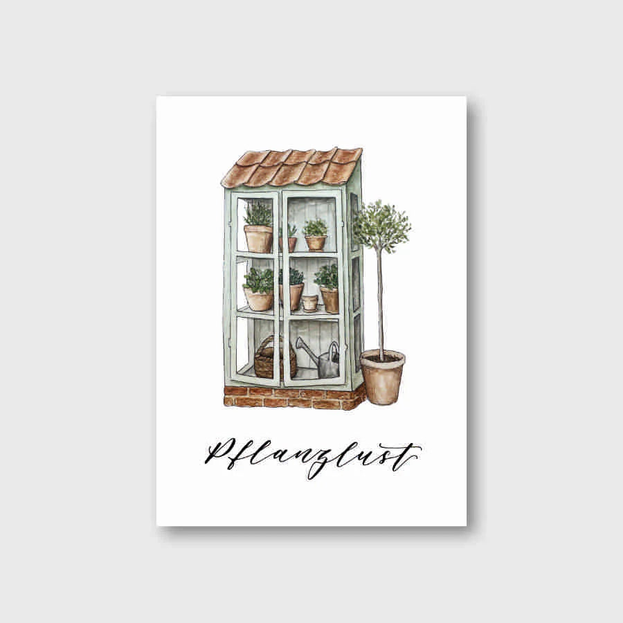 Postkarte " Pflanzlust"