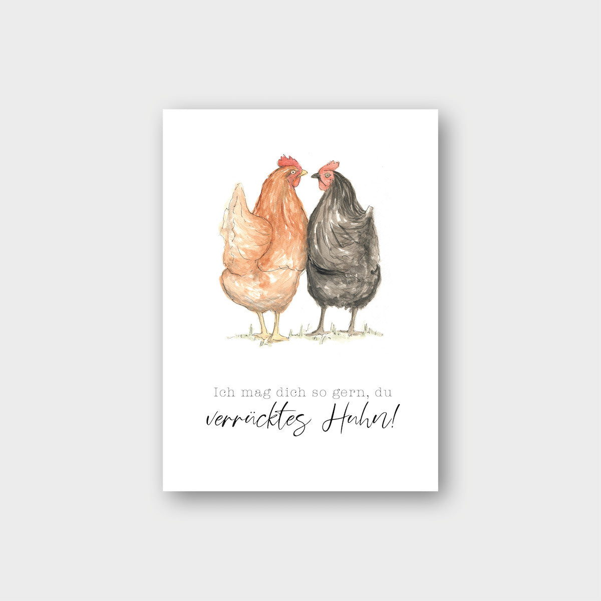 Postkarte "verrücktes Huhn"