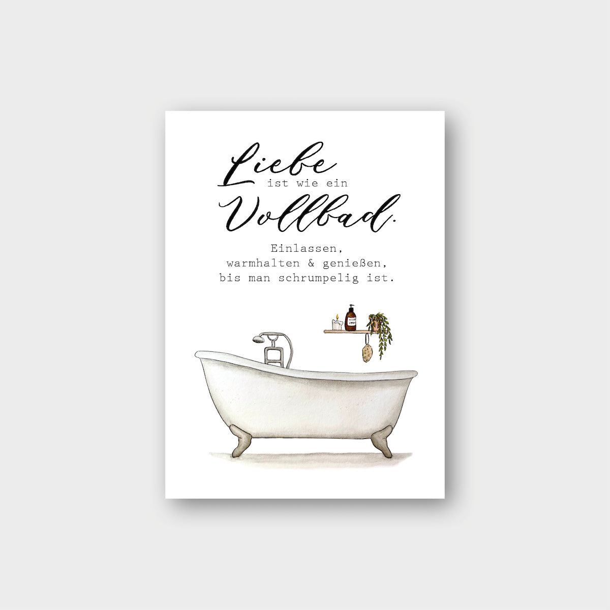 Postkarte „Vollbad“