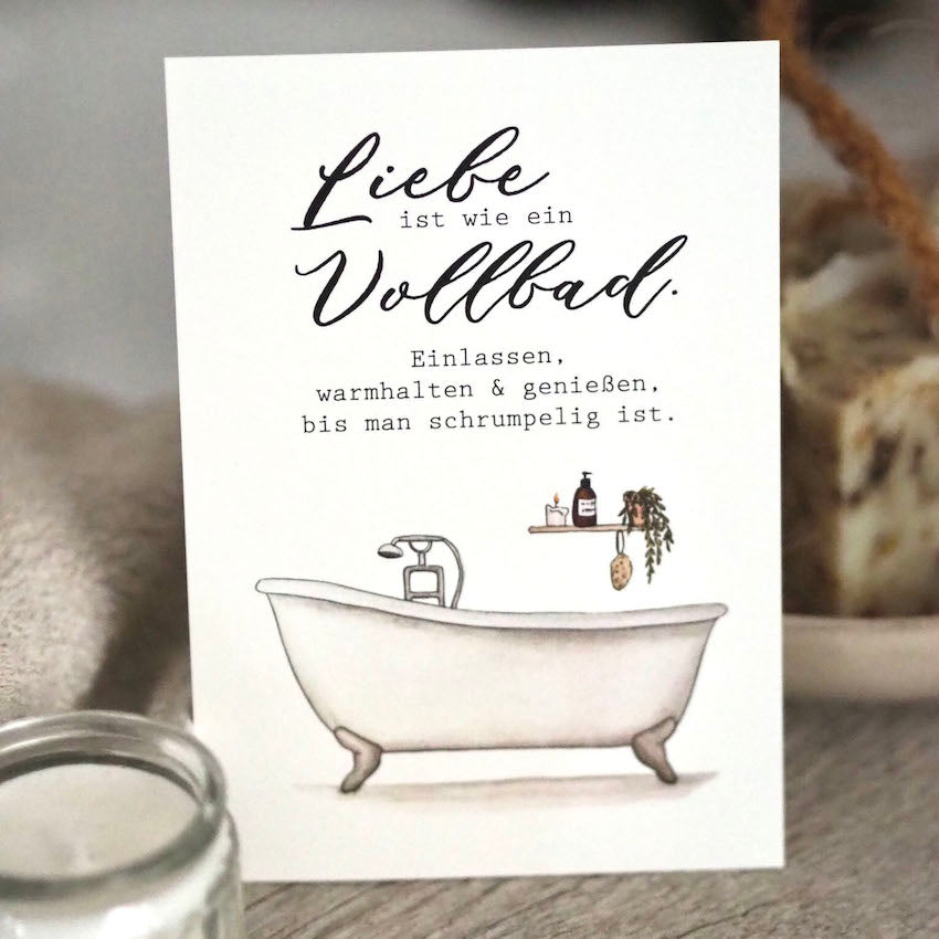 Postkarte „Vollbad“