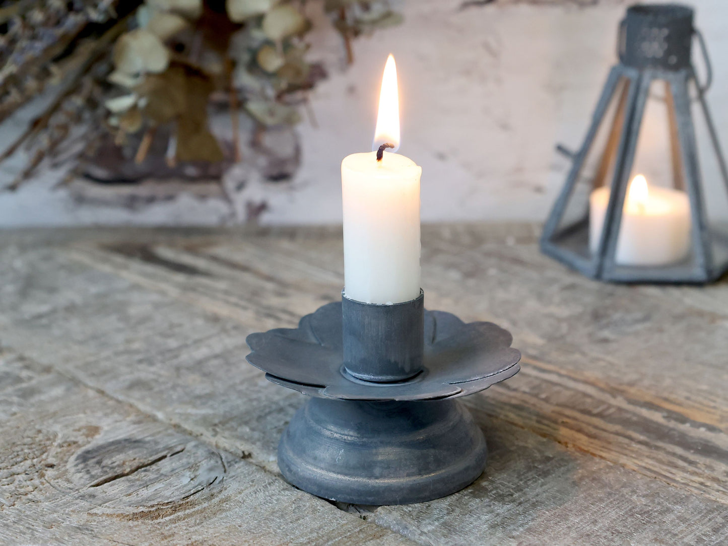 Chic Antique Kerzenhalter in Blattform