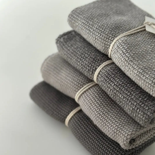 Handtuch gestrickt dunkelgrau