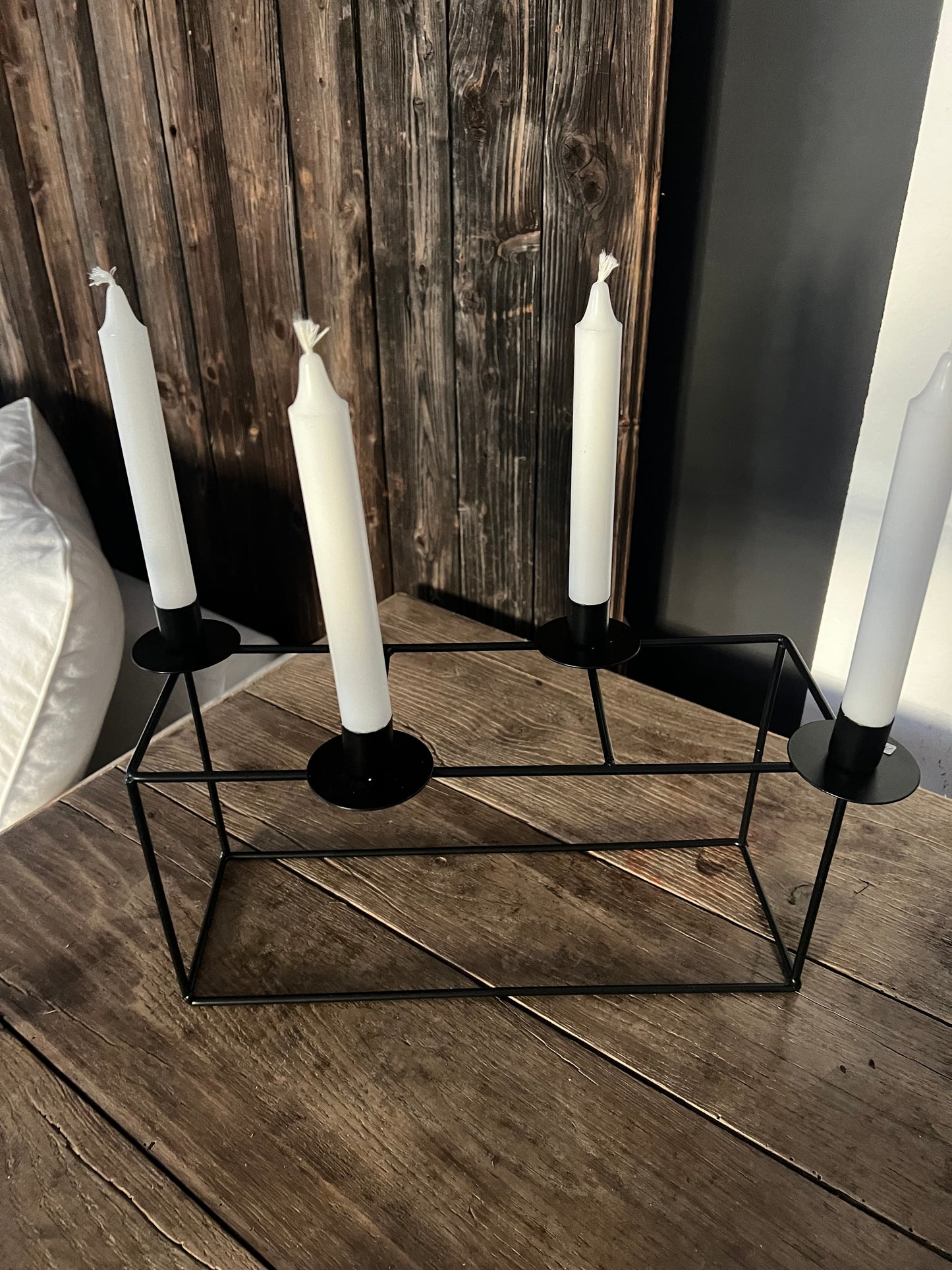 Adventskerzenständer schwarz klein