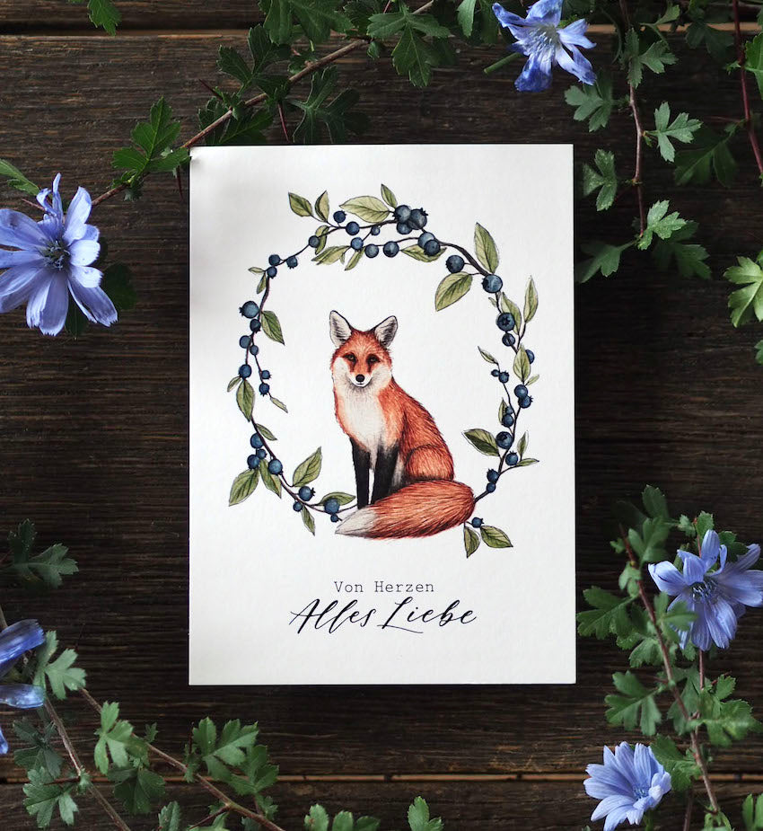 Postkarte „Fuchs“