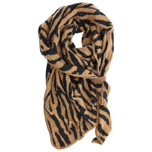 Lize Dreiecksschal taupe, schwarz Lot83