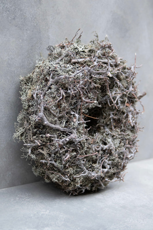 Grauer XXL Kranz D: 60 cm