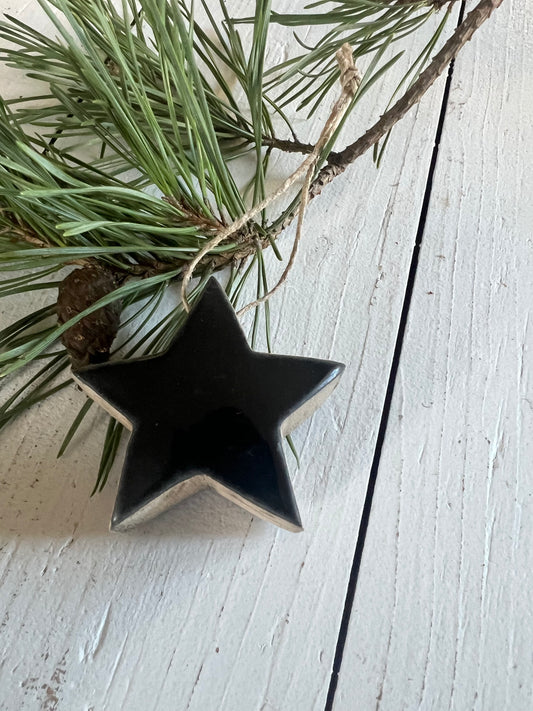 Kleiner Sternhänger Holz/schwarz