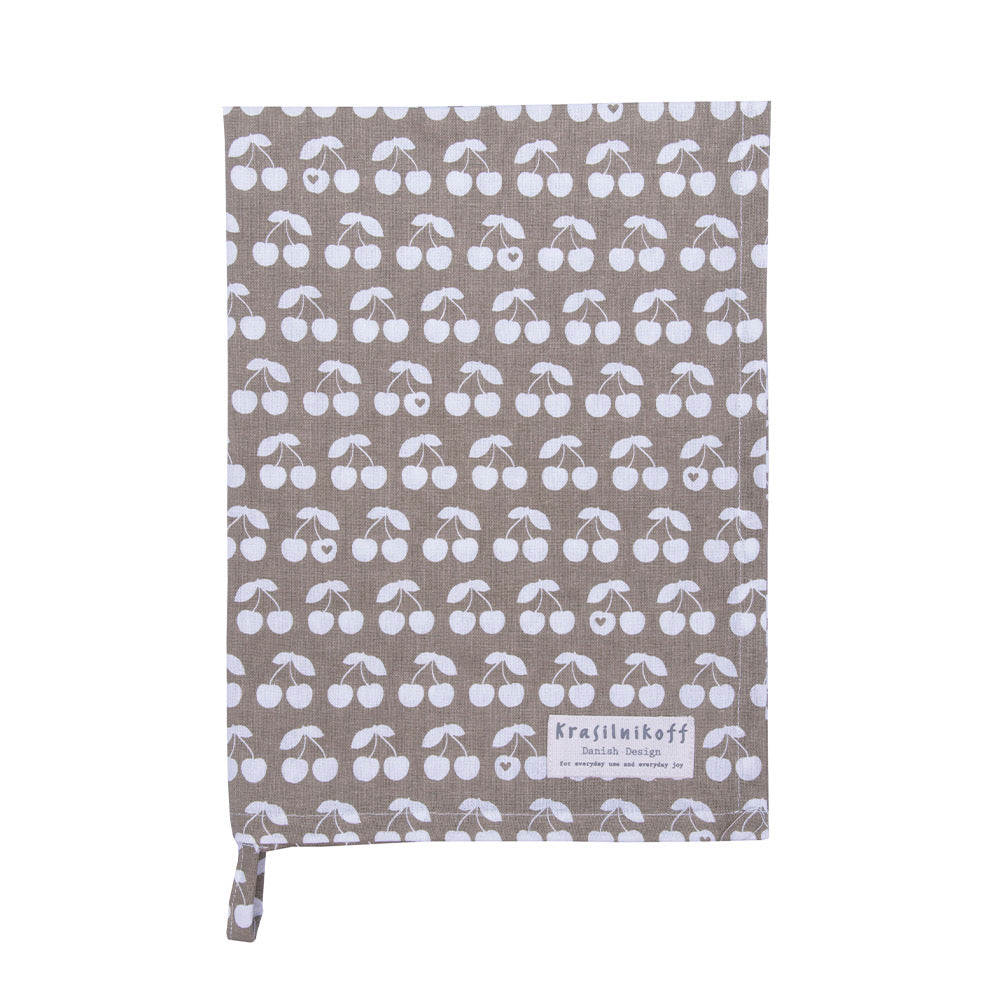 Geschirrtuch Krasilnikoff Kirschen beige