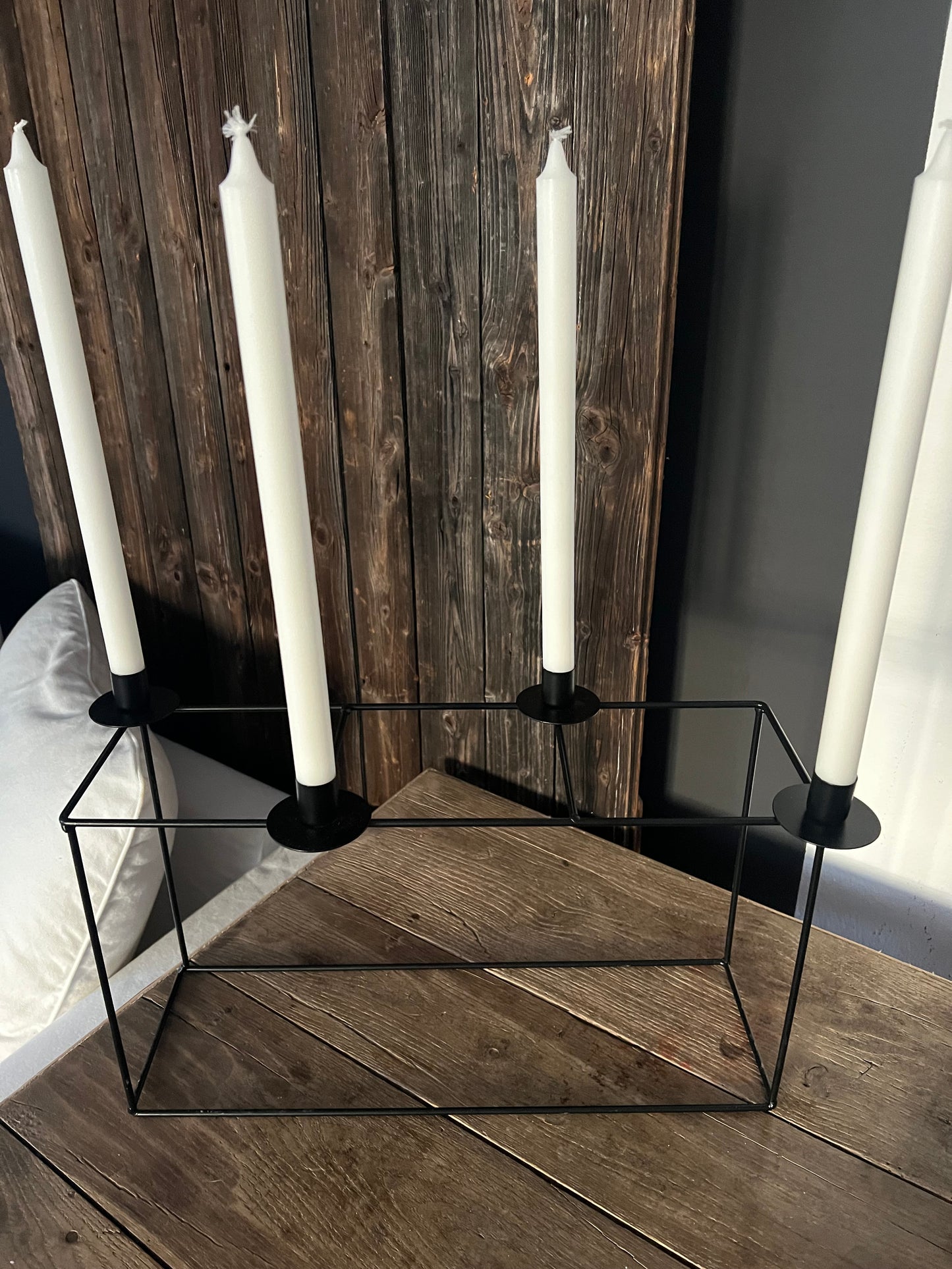 Adventskerzenständer schwarz groß