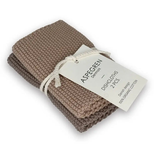 Spüllappen gestrickt hazelnut
