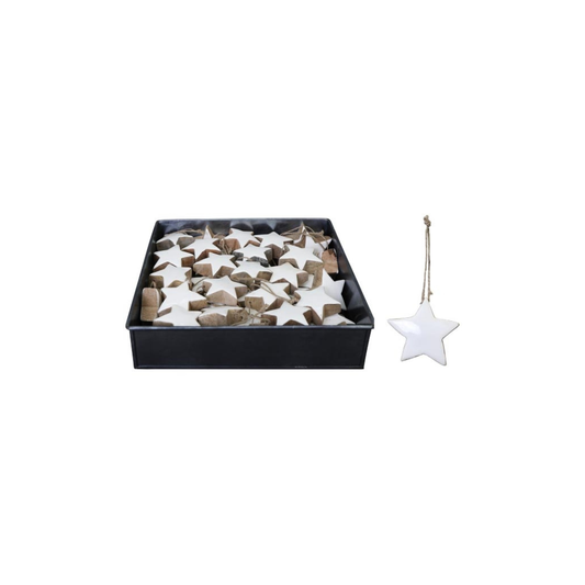 Kleiner Sternhänger Holz /weiss