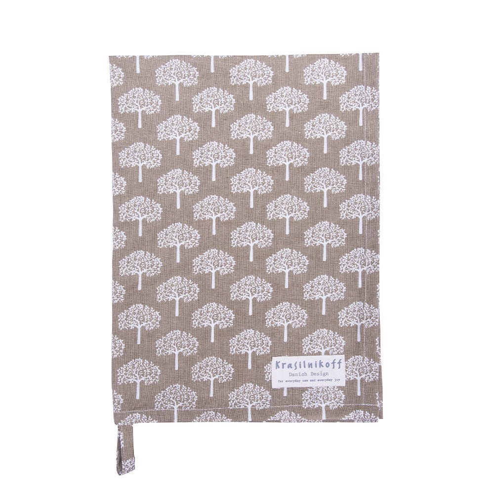Geschirrtuch Krasilnikoff Bäumchen beige